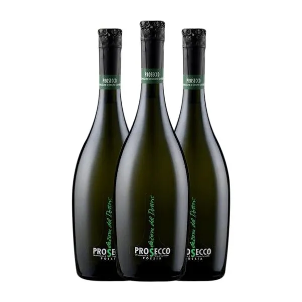 Gino Brisotto Poesia Glera Brut Prosecco Frizzante — Espumoso de Aguja 75 cl Espumoso Blanco (Caja de 3 unidades)