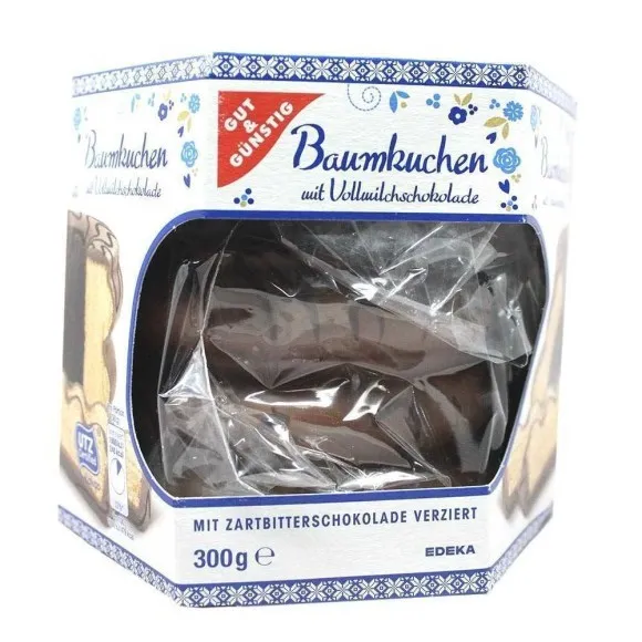 Gut&Günstig Baumkuchen mit Vollmilchschokolade / Bizcocho con Chocolate Leche 300g