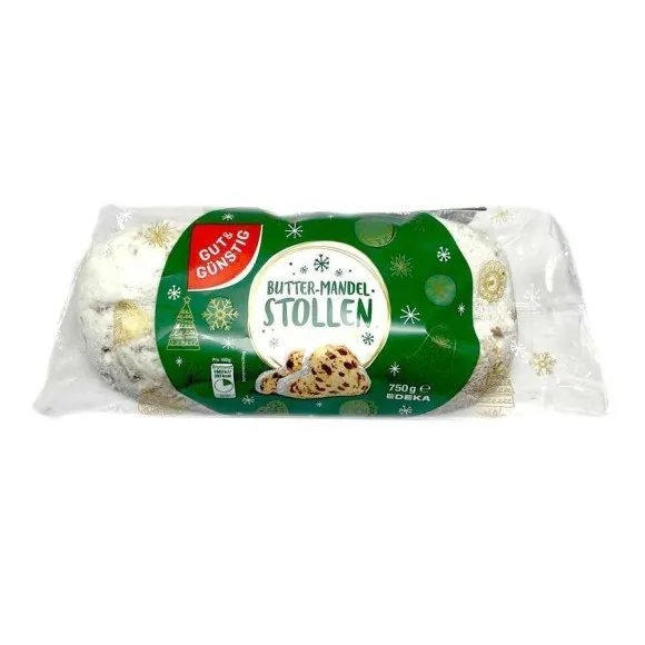 Gut&Günstig Butter Mandel Stollen/ Pan de Navidad con Almendras 750g