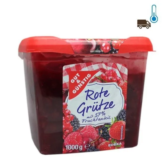 Gut&Günstig Rote Grütze 57% Früchte / Postre de Frutos Rojos 1Kg