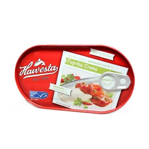 Hawesta Extra Zarte Heringsfilets in Paprika-Creme / Arenques en Crema de Pimentón 200g