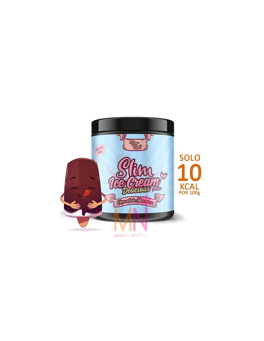 Helado de Chocolate Bajo en Calorías Slim Ice Cream (Para elaborar) 425g