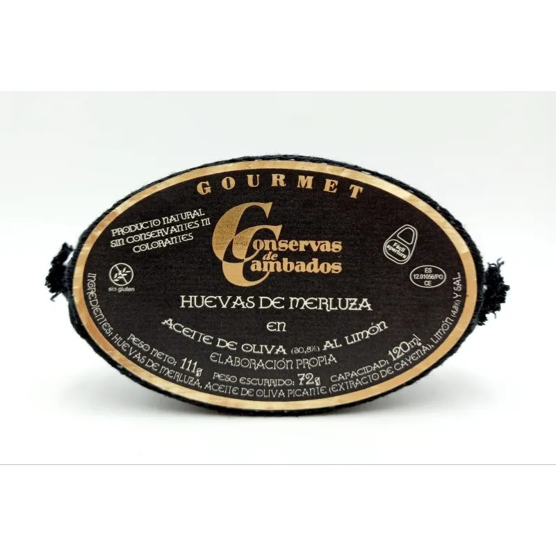 Huevas de merluza al limón Cambados