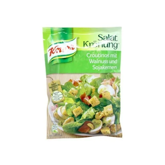 Knorr Salat Krönung Croutinos mit Walnuss und Sojakernen / Picatostes con Nueces y Soja 25g