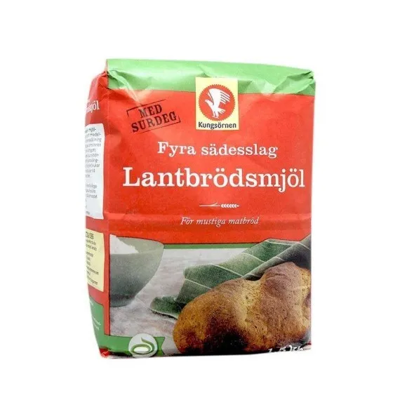 Kungsörnen Lantbröds Mjöl / Mezcla de Harinas cebada, centeno, avena y malta de cebada 1,5Kg