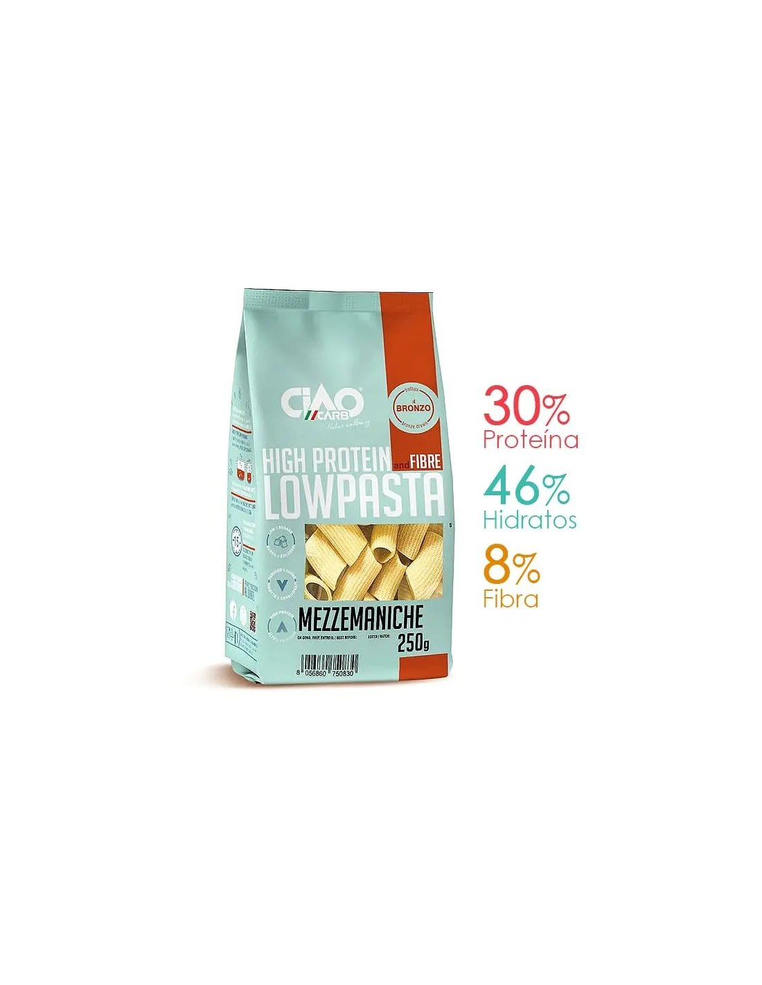 LOWPASTA Mezze Maniche 250g