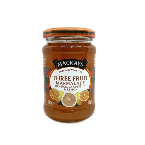 Mackays Three Fruit Marmalade Orange, Grapefruit and Lemon / Mermelada Naranja, Pomelo y Limón 340g