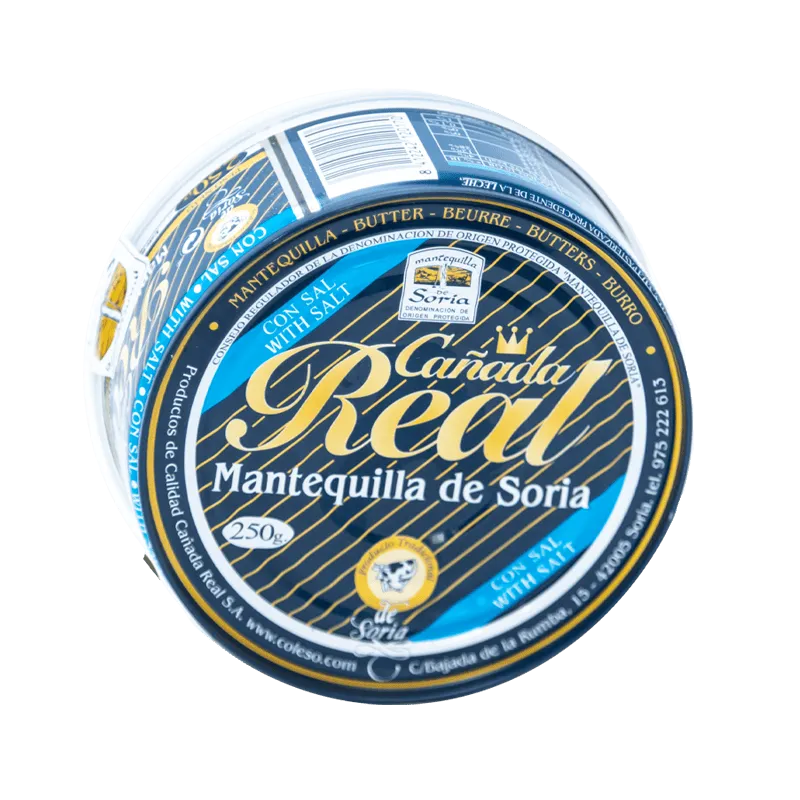 MANTEQUILLA DE SORIA. CON SAL. LATA 250GR