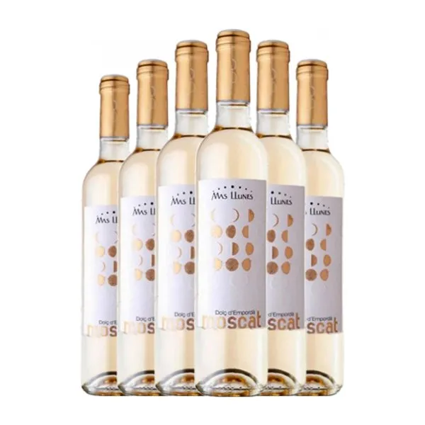 Mas Llunes Moscato Empordà Botella Medium 50 cl Vino Generoso Fortificado (Caja de 6 unidades)
