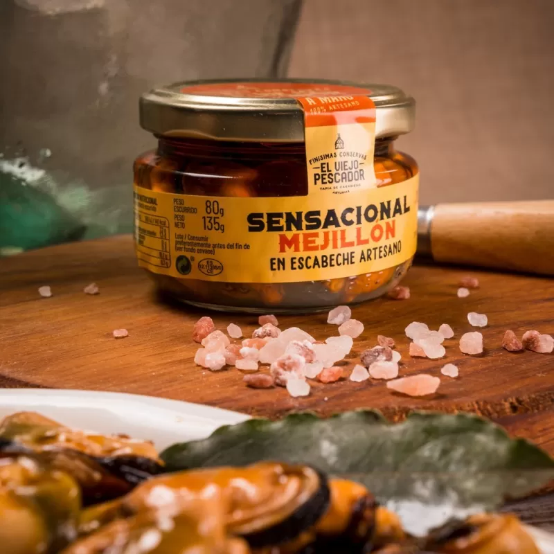 MEJILLONES EN ESCABECHE EL VIEJO PESCADOR (TARRO 135G)
