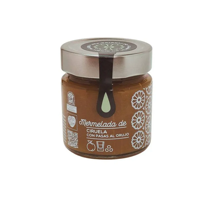 Mermelada de ciruela con pasas al orujo
