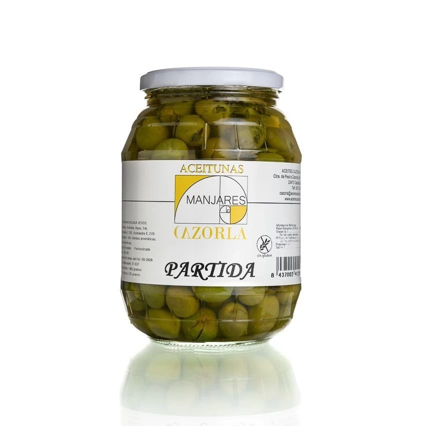 Aceitunas Partidas Cazorla (550gr neto)