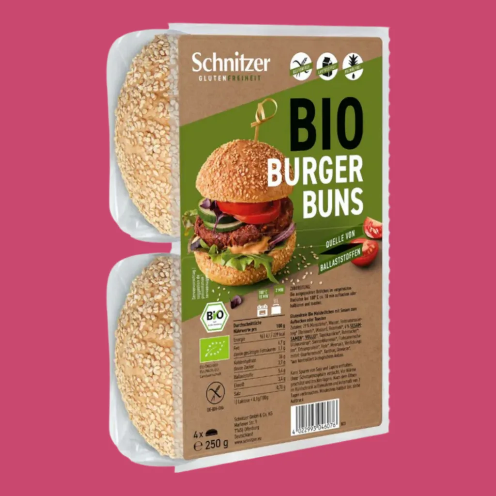 4 PANES DE HAMBURGUESA SIN GLUTEN ECO