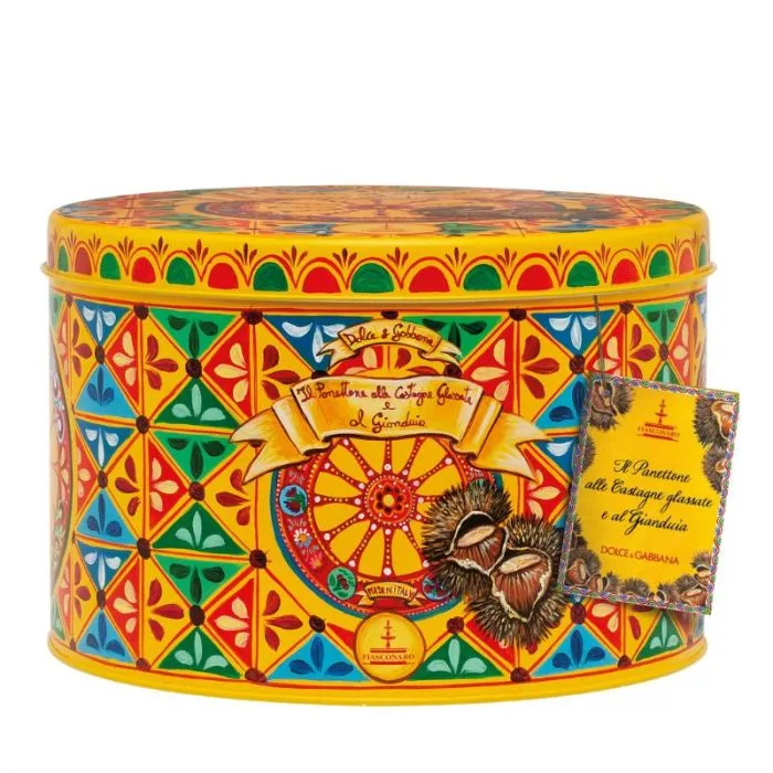 Fiasconaro Dolce E Gabbana Panettone de Castañas Glaseadas y Gianduja 1 Kg