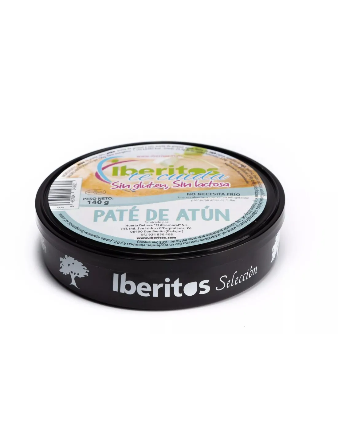 Paté Atún Sin Lactosa Sin gluten lata 140 g. IBERITOS.