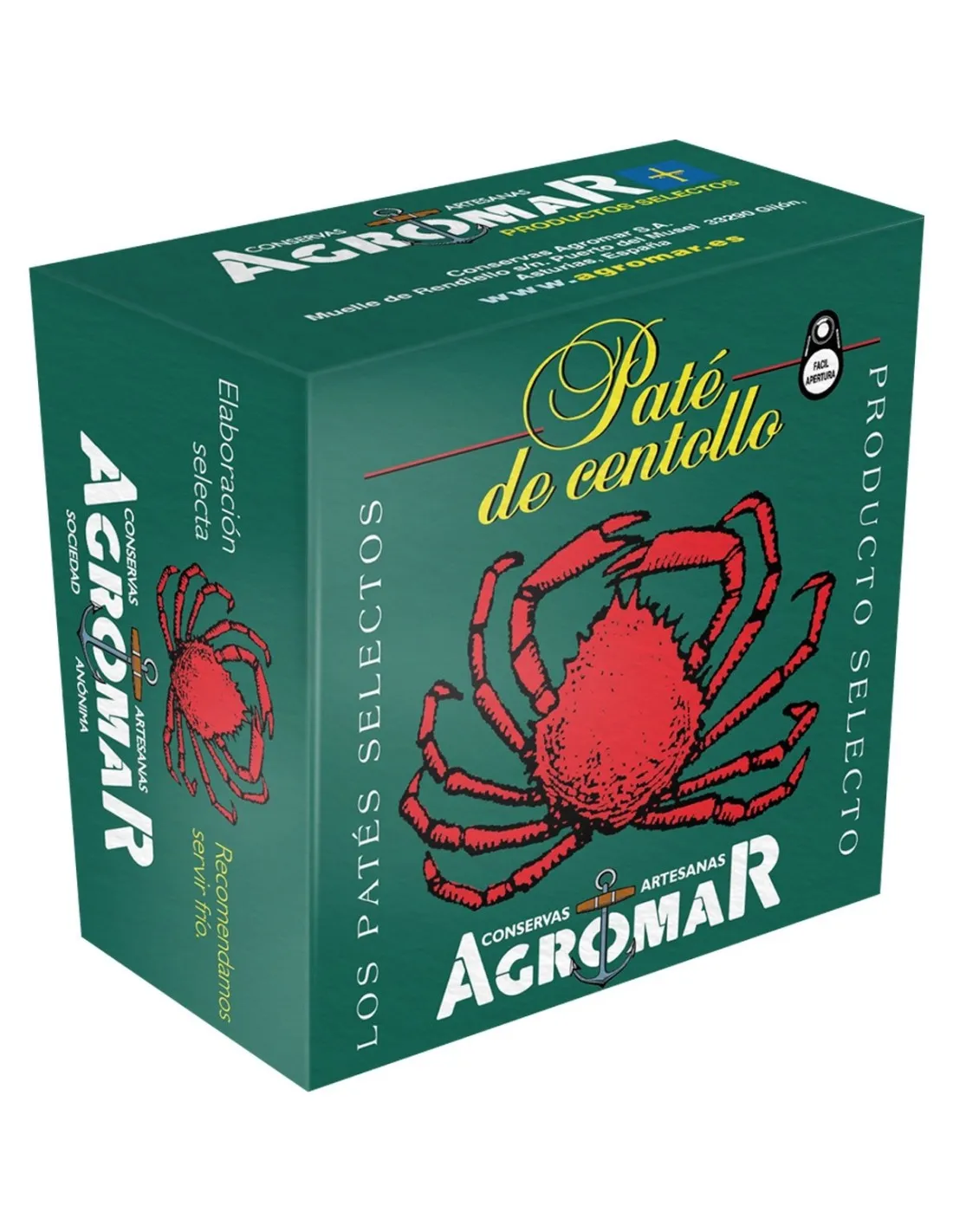 Paté de centollo lata 100 g. AGROMAR.