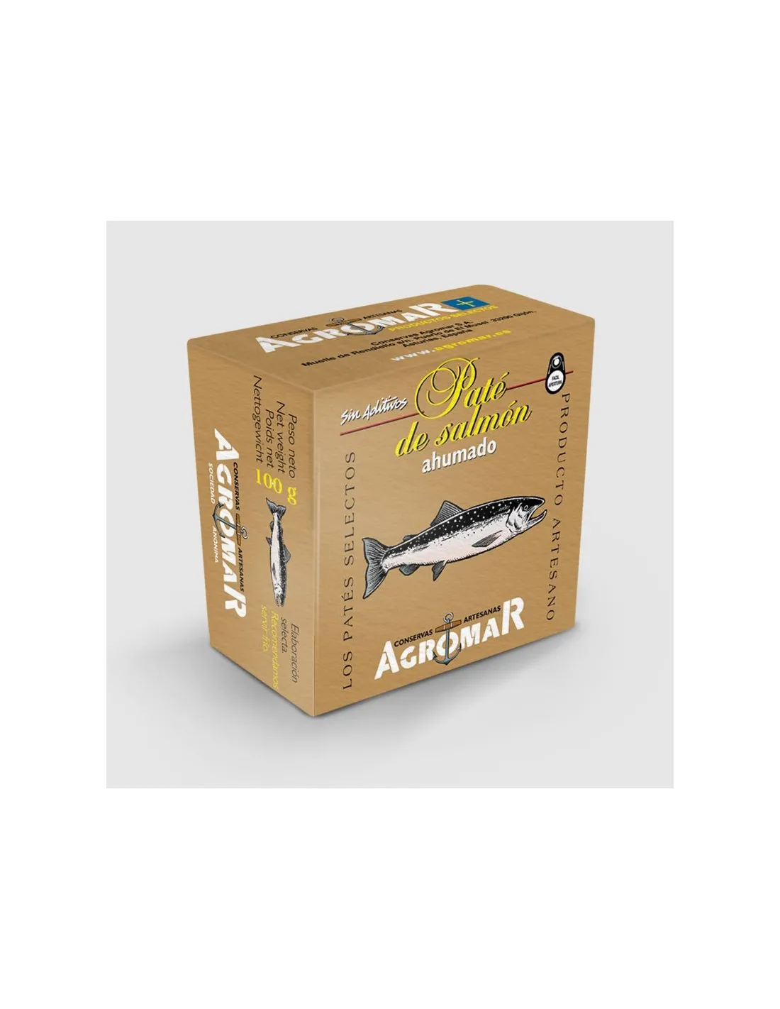 Paté de salmón lata 100 g. AGROMAR.