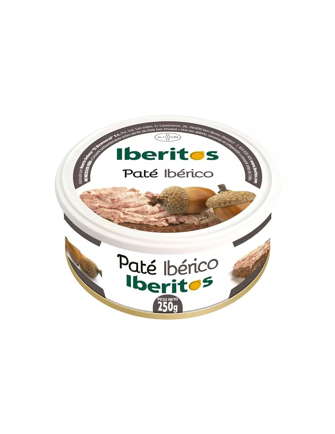 Paté ibérico. Lata 250 g IBERITOS