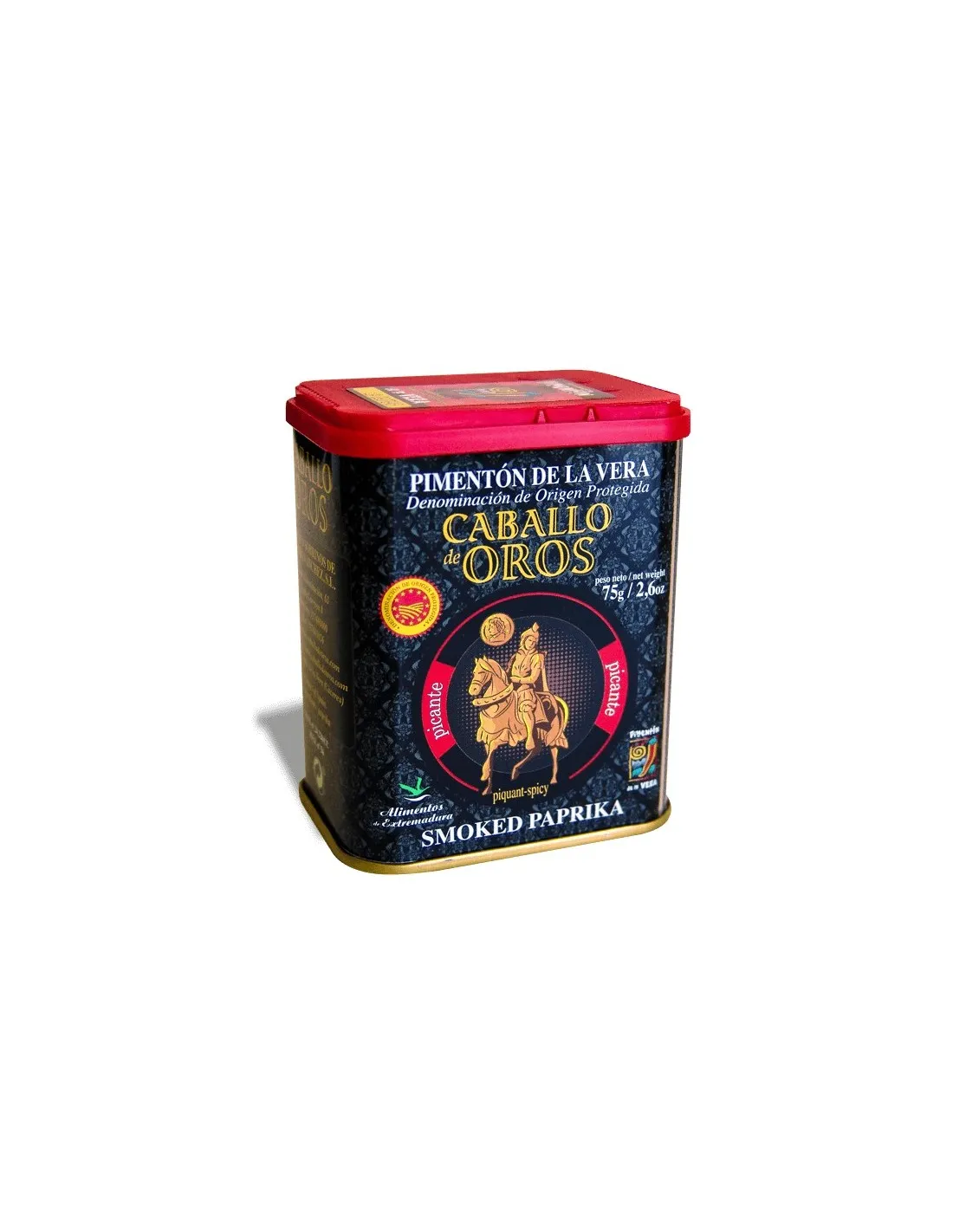 Pimentón de La Vera PICANTE 75 g CABALLO DE OROS