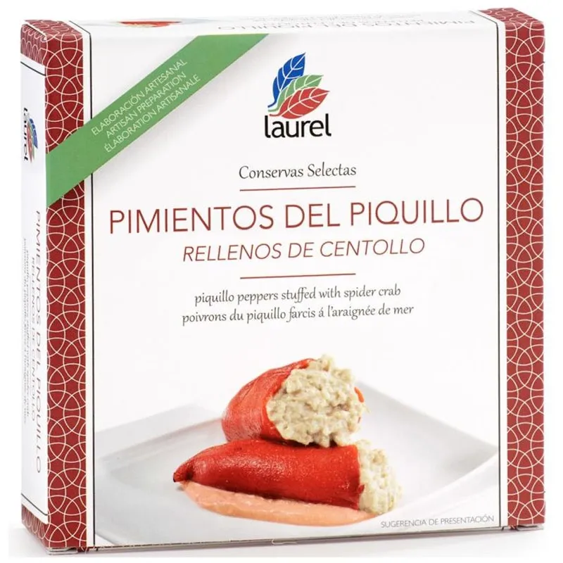 PIMIENTOS DEL PIQUILLO rellenos de Centollo | Laurel