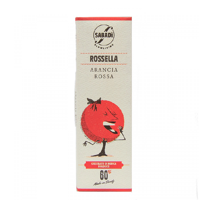 ROSSELLA – Cioccolato di Modica IGP biologico con scorzette di Arancia