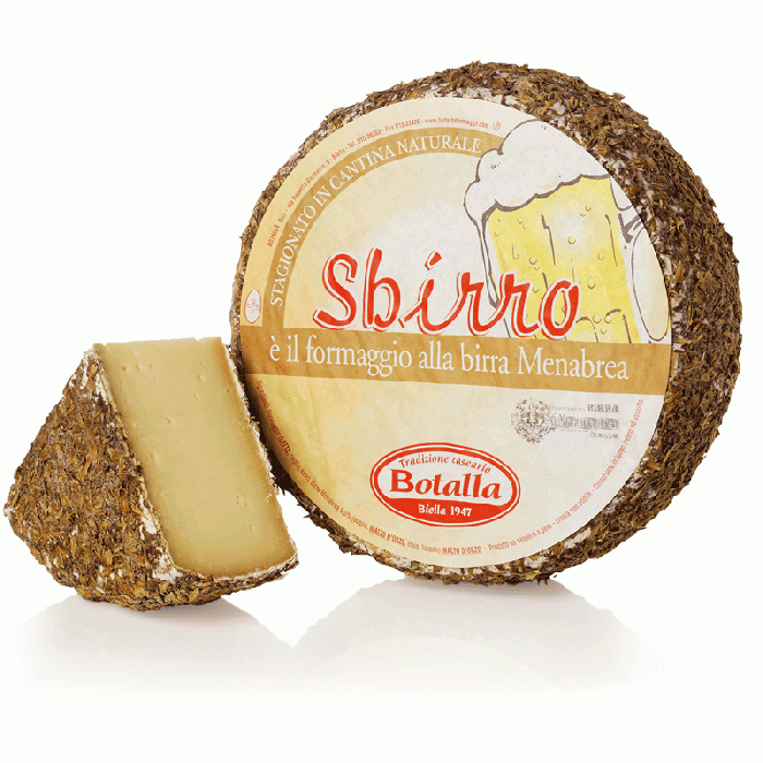 Queso Sbirro con cerveza Menabrea
