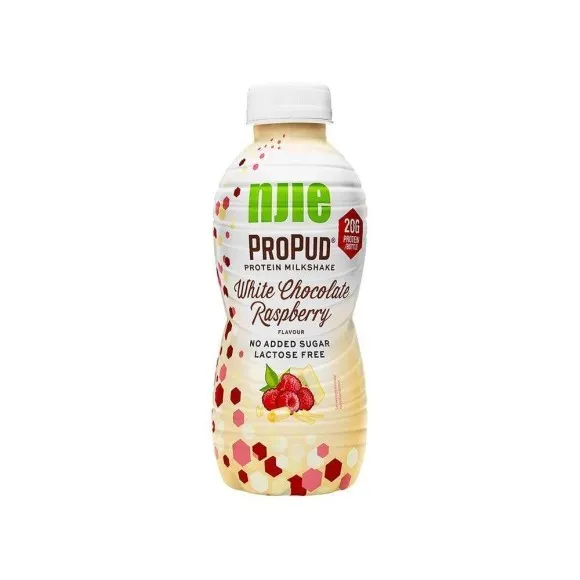 Njie ProPud Protein Milkshake White Choco&Raspeberry / Batido Chocolate Blanco y Frambuesas con Proteínas 330ml