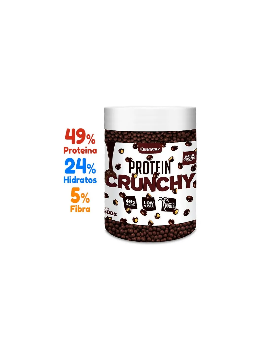 Protein Crunchy Chocolate Negro 500g