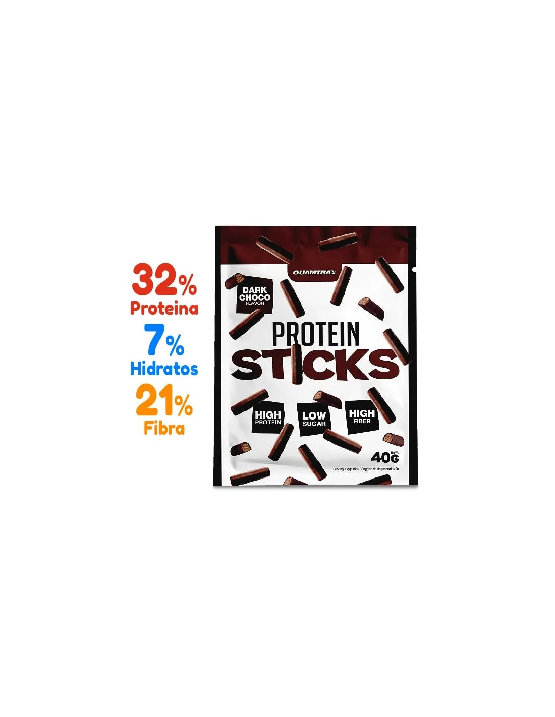 PROTEIN STICKS Chocolate negro 40g