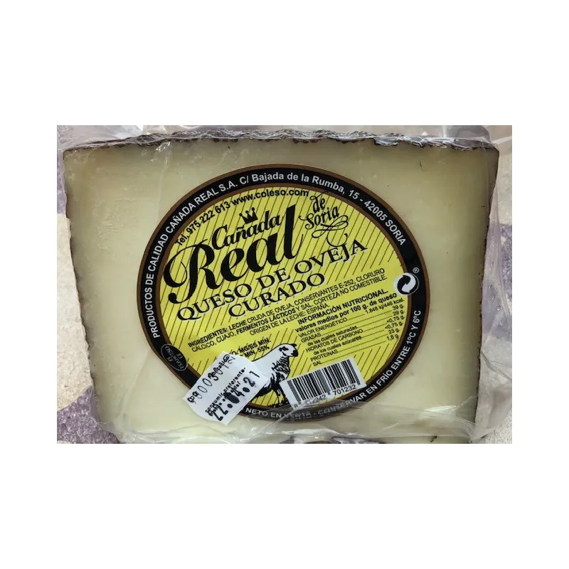 QUESO CURADO DE OVEJA CAÑADA REAL CUÑA 400 GR APROX