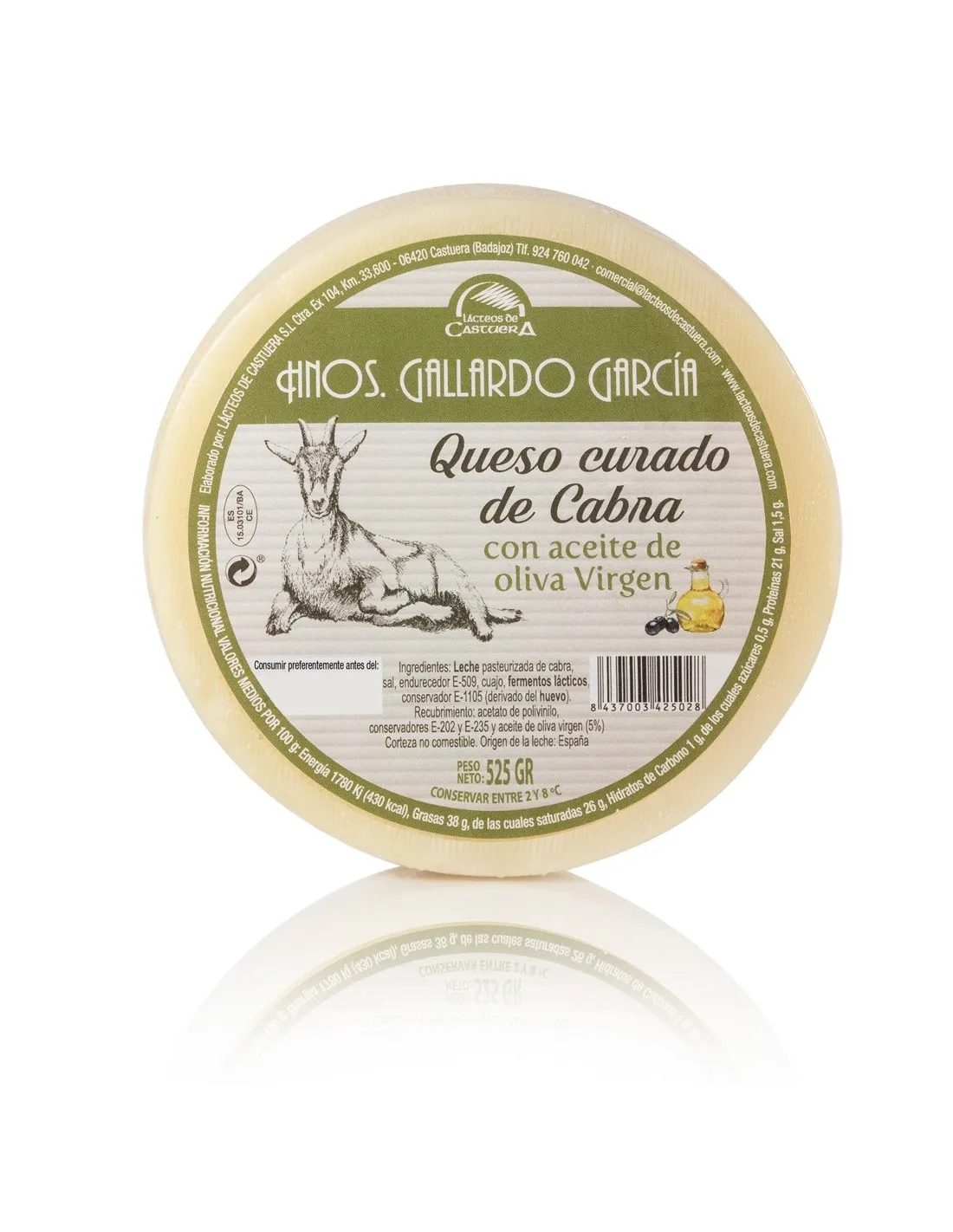 Queso de cabra con aceite HERMANOS GALLARDO. 0,525 g