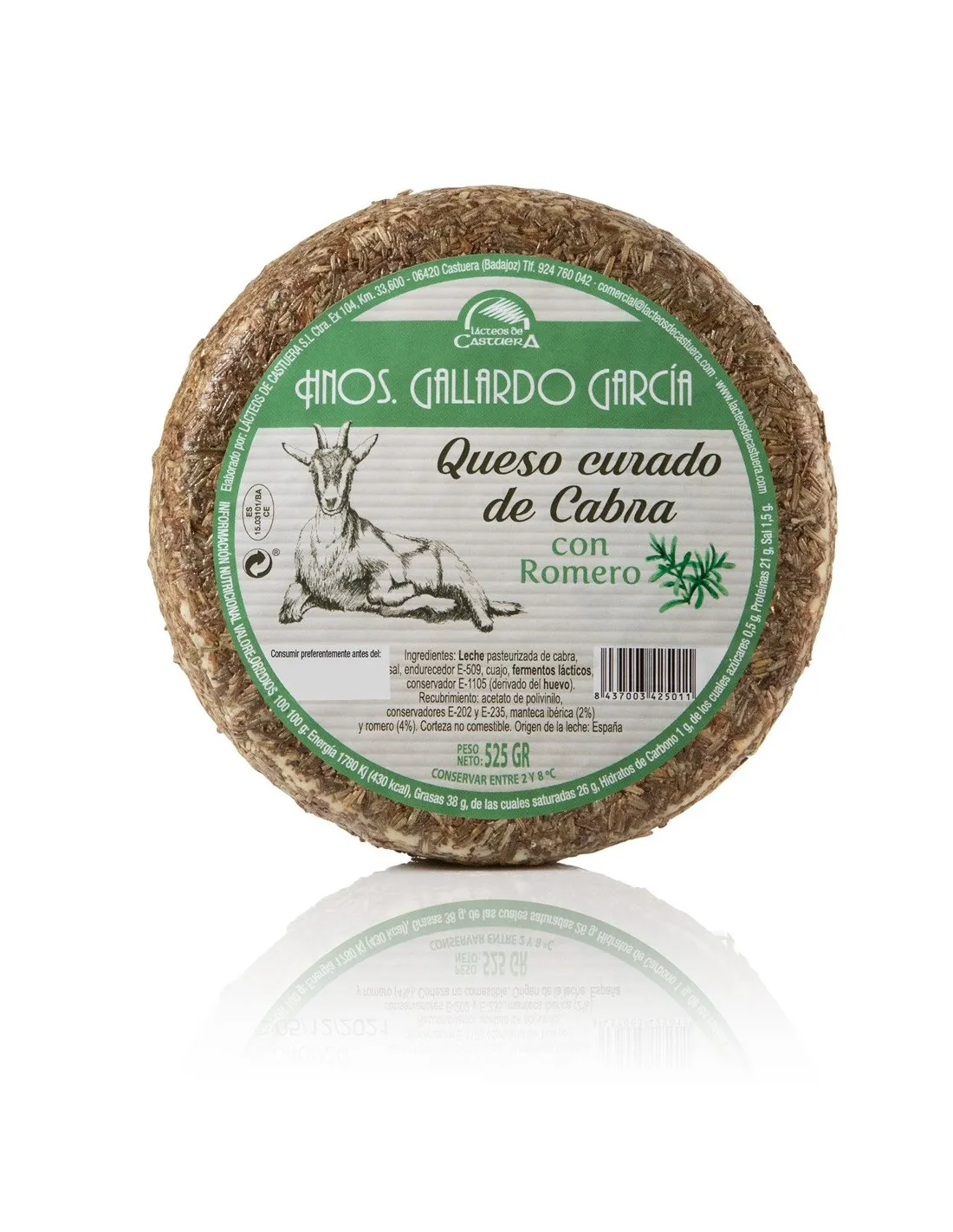 Queso de cabra curado con romero HERMANOS GALLARDO 0,525 g