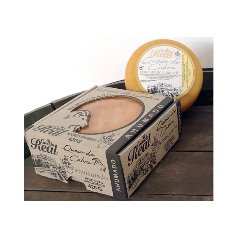 QUESO DE CABRA SEMICURADO AHUMADO. CAÑADA REAL. 420 GR