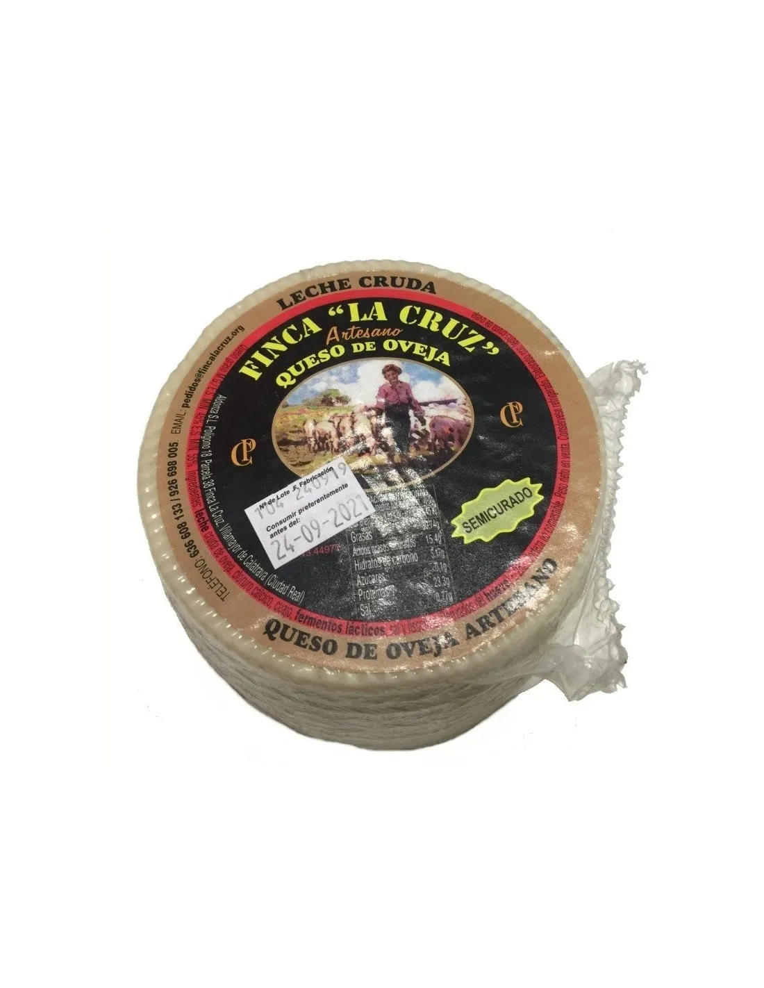 Queso de oveja semicurado FINCA LA CRUZ. 1,100 Kg aprox