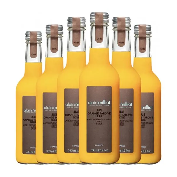 Zumo Alain Milliat Botellín Tercio 33 cl Vidrio Orange — Naranja (Caja de 6 unidades)
