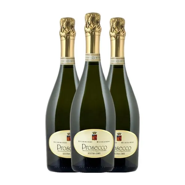 Rizzardi Glera Extra Dry — Extra Seco Prosecco 75 cl Espumoso Blanco (Caja de 3 unidades)