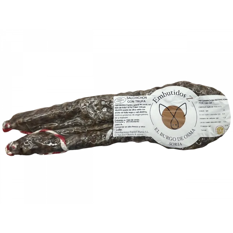 Salchichón con trufa Zoilo. 350 gramos aprox