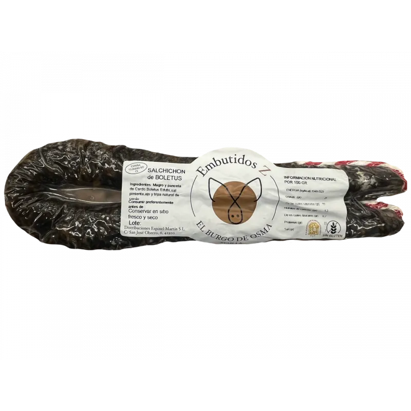 Salchichón de boletus Zoilo. sarta 350 gr aprox
