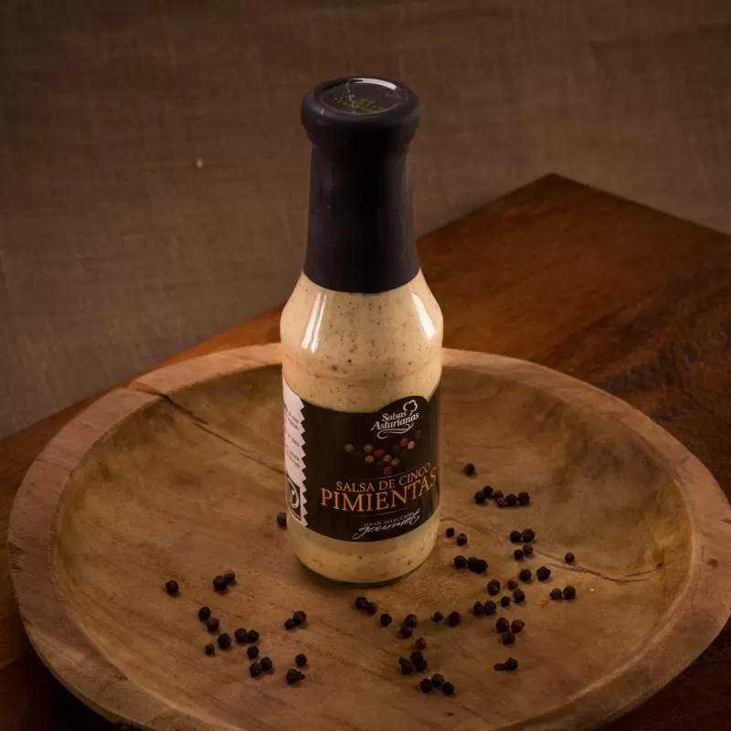 SALSA DE CINCO PIMIENTAS SELECCIÓN GOURMET (310 ml.)