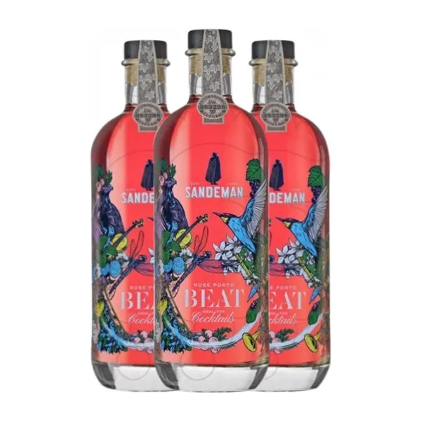 Sandeman Porto Rose Beat Porto Cocktail — Cóctel 75 cl Vino Generoso Fortificado (Caja de 3 unidades)