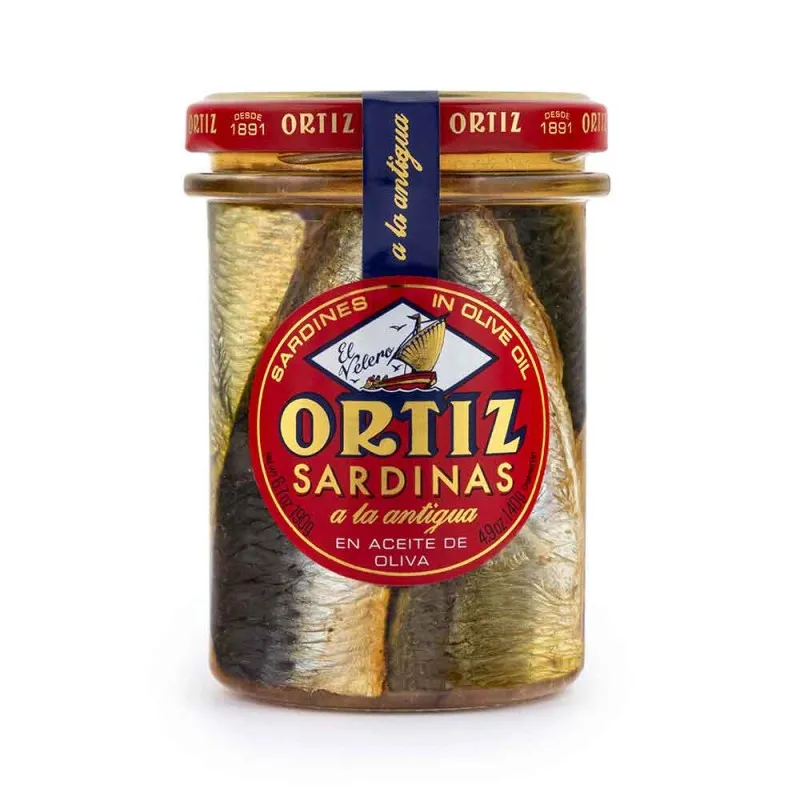 Sardina a la antigua Ortiz. Tarro cristal 190 gr