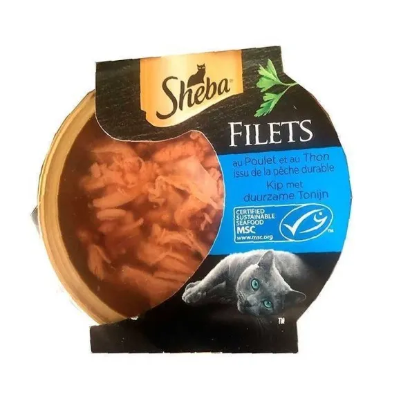 Sheba Tonijnfilet / Comida para Gato con Láminas de Atún 60g