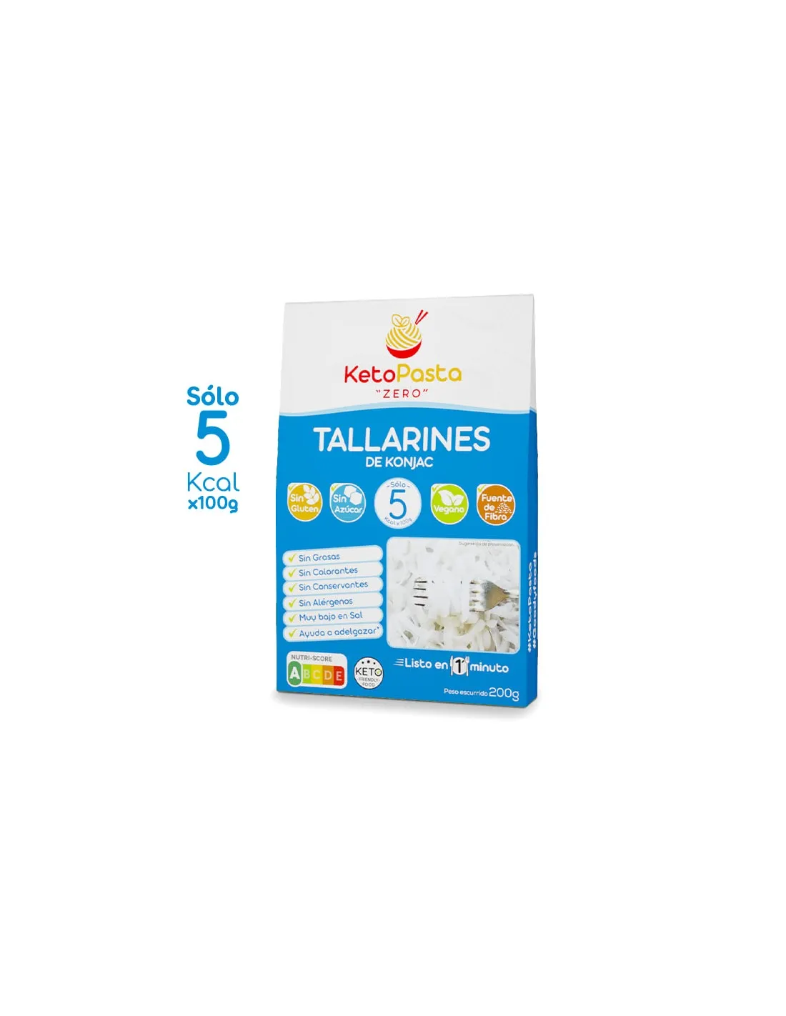 Tallarines de konjac KetoPasta ZERO 200g