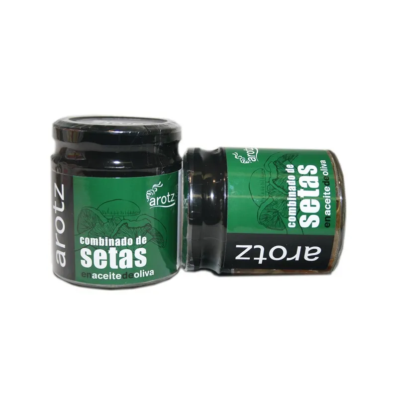 Tarro combinado de setas en aceite de oliva
