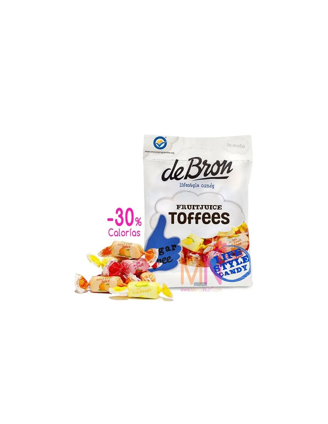 Toffees de Zumo de Frutas sin azúcar 90g