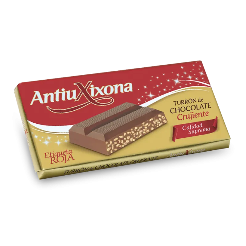 Turrón de Chocolate Crujiente Antiu Xixona - Calidad Suprema - 250g