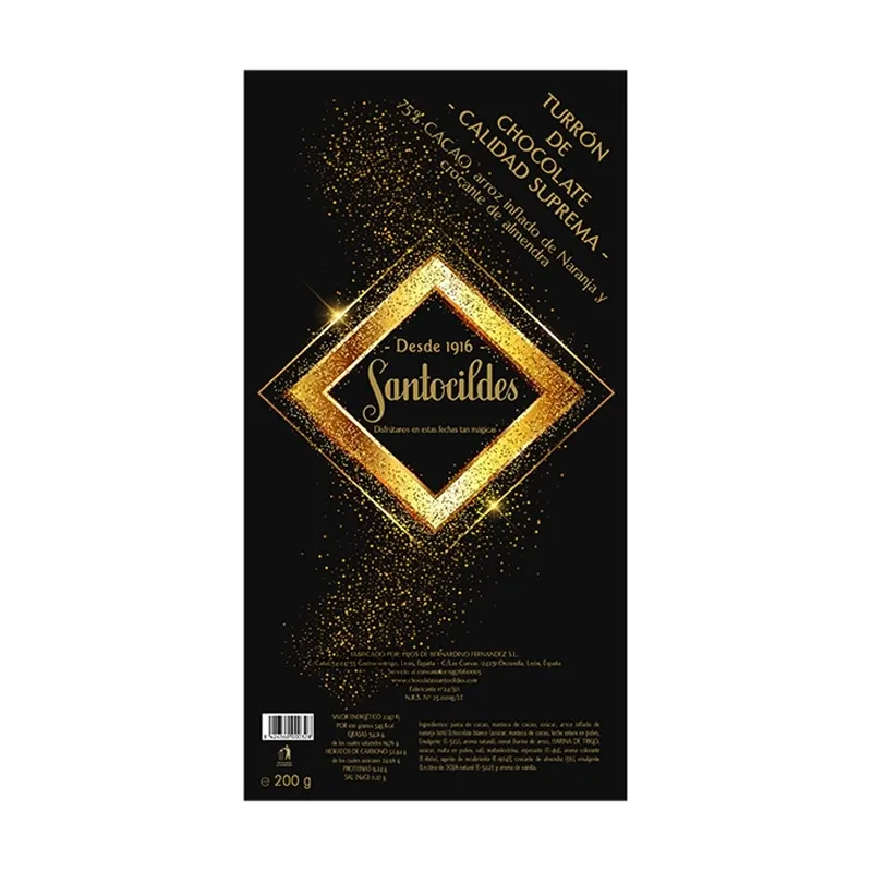 Turrón de chocolate negro 200g