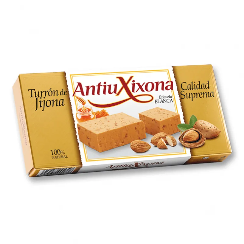 Caja de 32 unidades de Turrón de Jijona (blando) Antiu Xixona Etiqueta Blanca