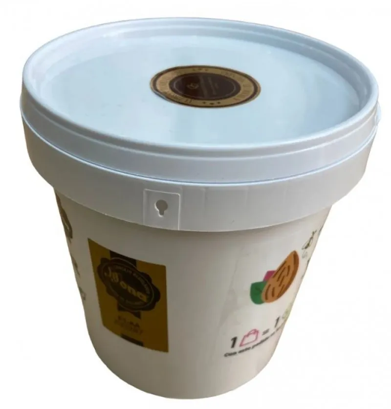 Topping de Turrón blando Jijona líquido en crema, bote de 1 Kg - Ideal para postres, crepes, yogurts