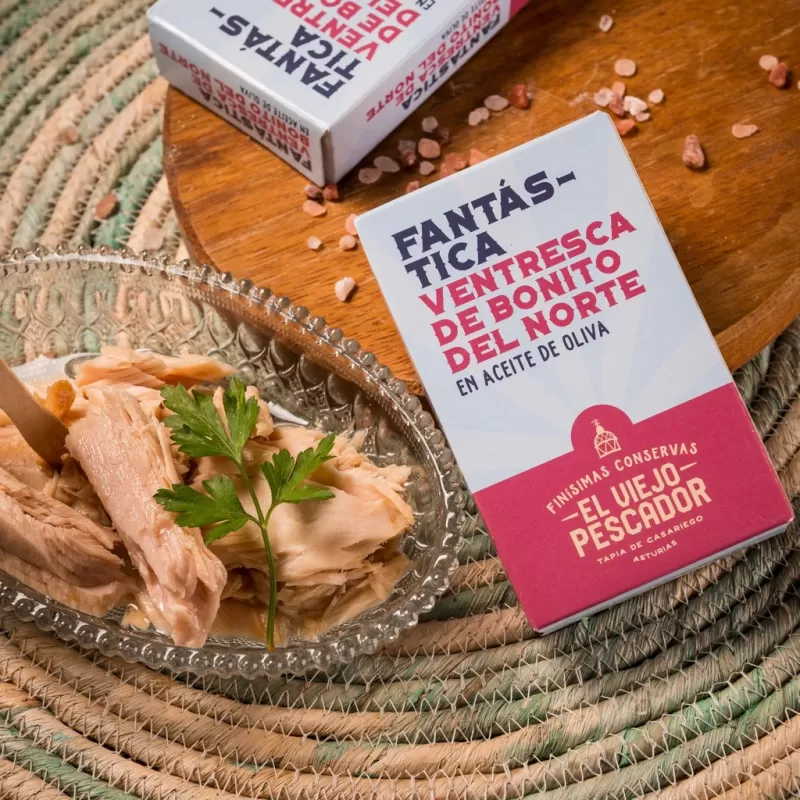 VENTRESCA DE BONITO EN ACEITE DE OLIVA EL VIEJO PESCADOR (LATA 90 G)
